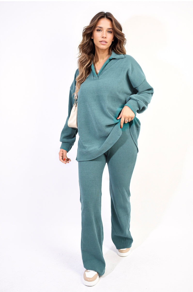 Lieldesigns Collared Long Sleeve & Trouser Co-ord Set