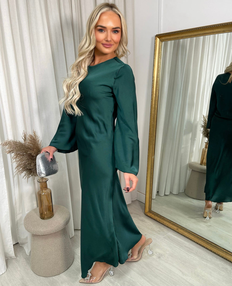 "Bell Long sleeve Maxi Dress for Women."