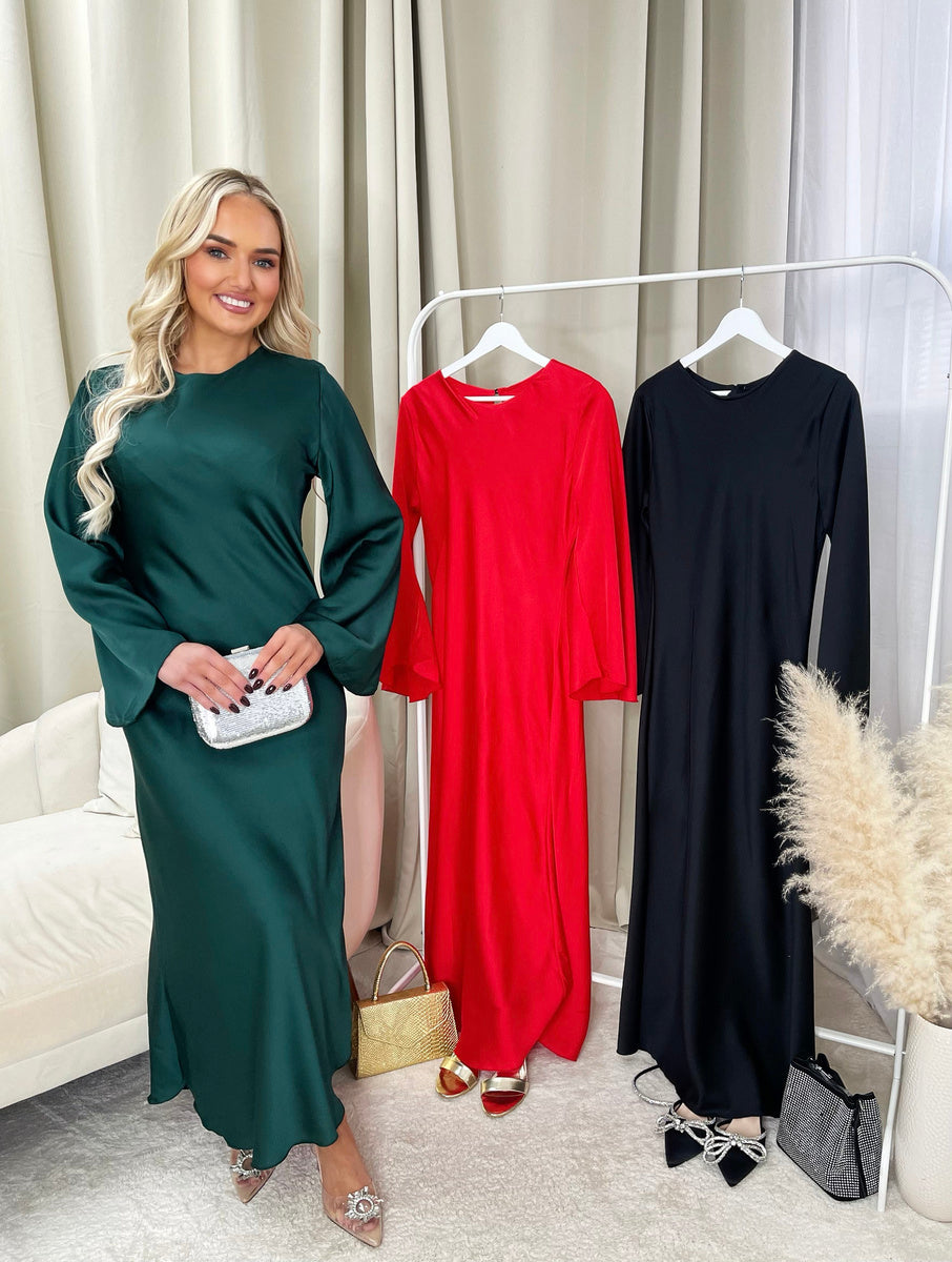 "Bell Long sleeve Maxi Dress for Women."