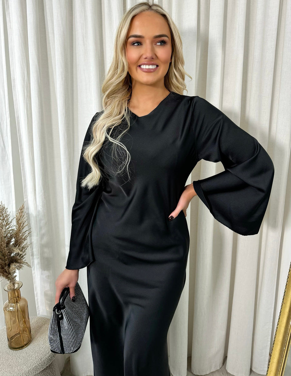 "Bell Long sleeve Maxi Dress for Women."