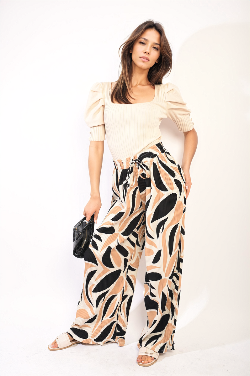 Lieldesigns Abstract Pattern Wide Leg Trousers