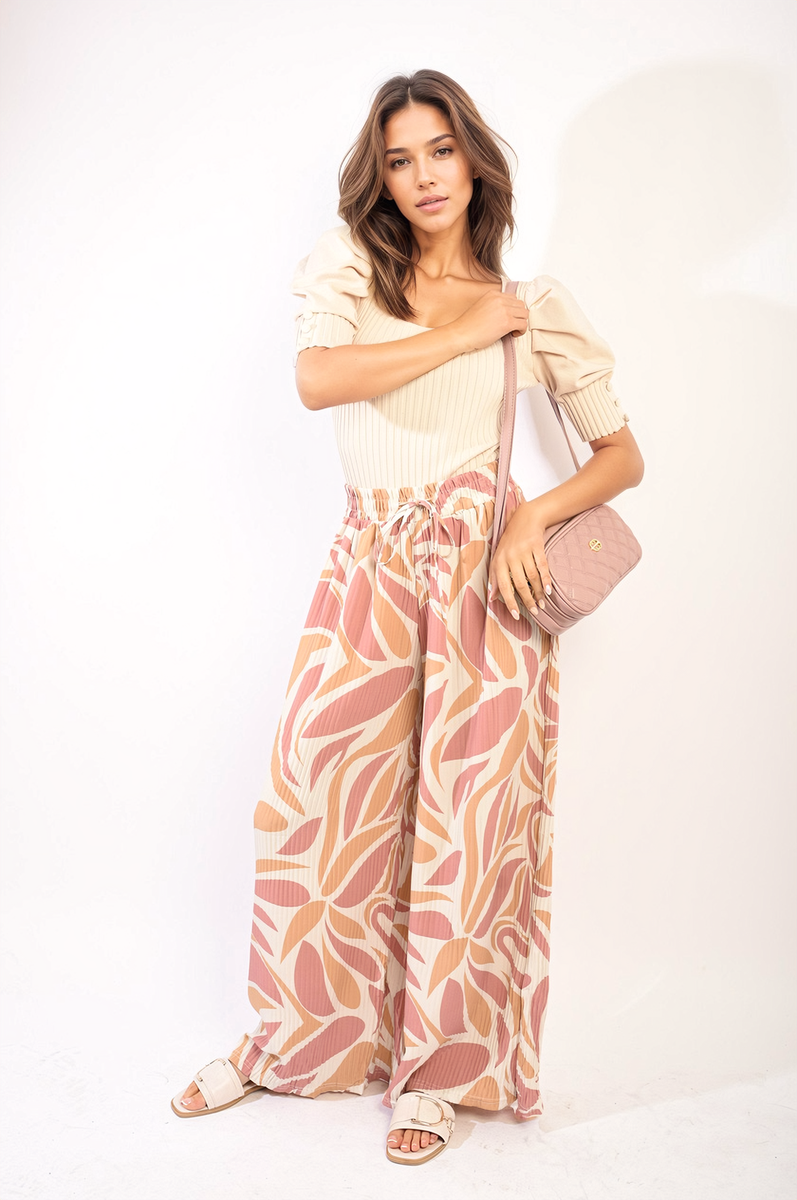Lieldesigns Abstract Pattern Wide Leg Trousers