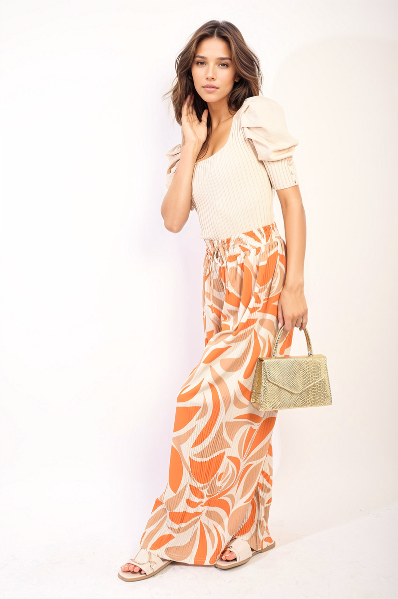 Lieldesigns Abstract Pattern Wide Leg Trousers