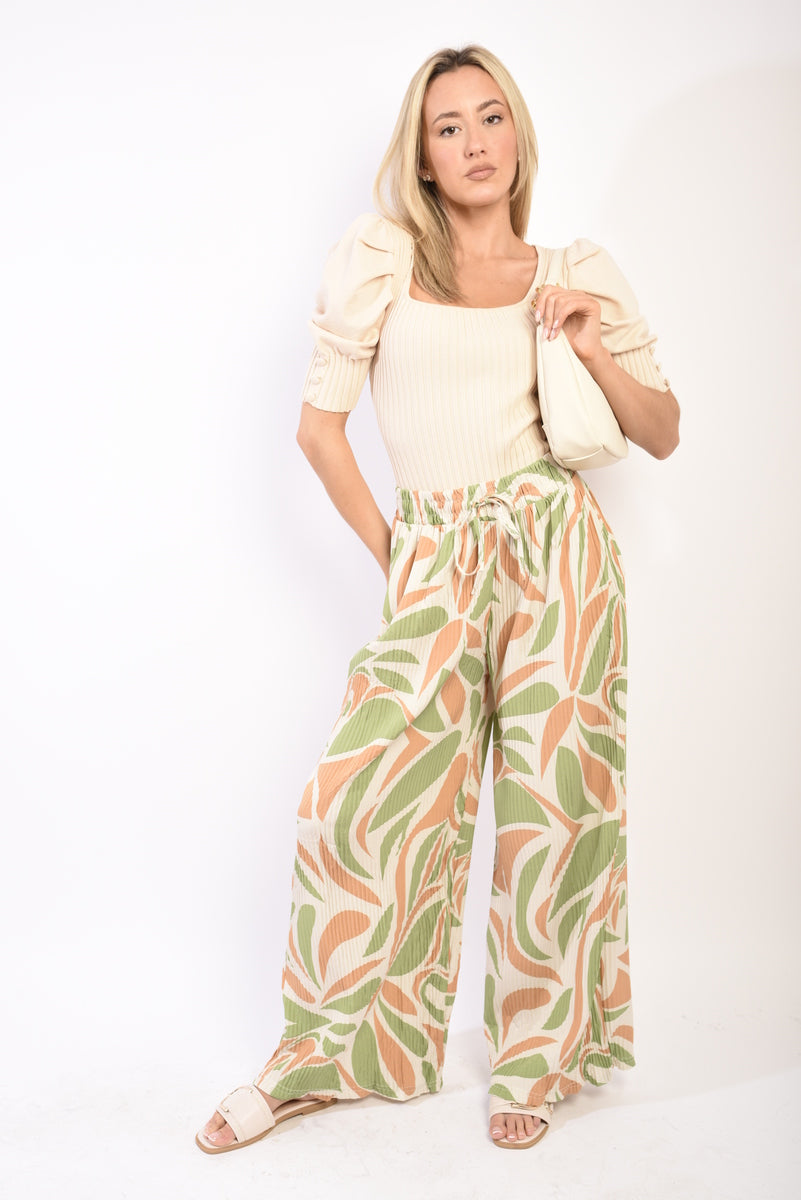 Lieldesigns Abstract Pattern Wide Leg Trousers