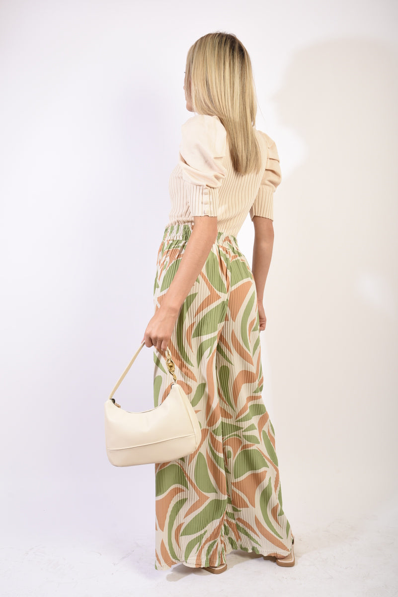 Lieldesigns Abstract Pattern Wide Leg Trousers