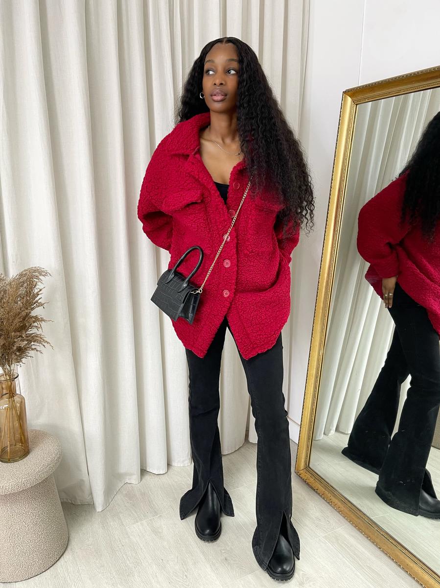 "Stylish button-down collared winter coat jacket for women in classic black, perfect for cold weather and formal occasions."
