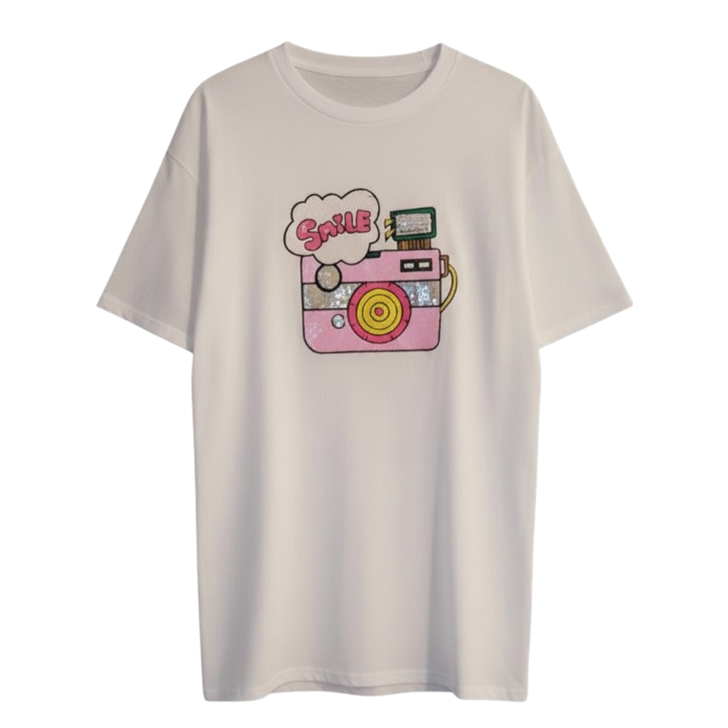 Smile Camera Sequin T-Shirt