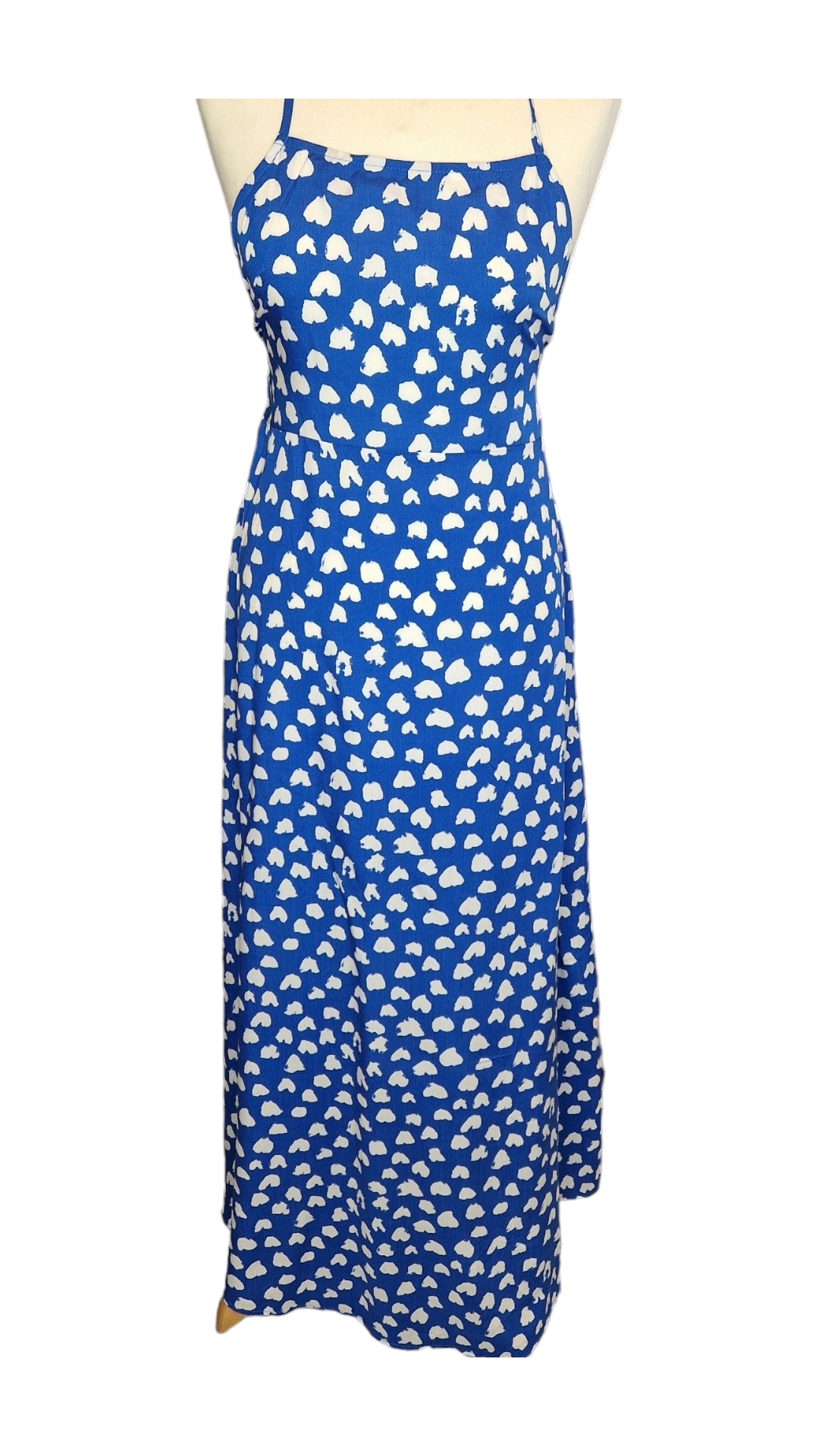 Speckled Print Tie Up Maxi Dress