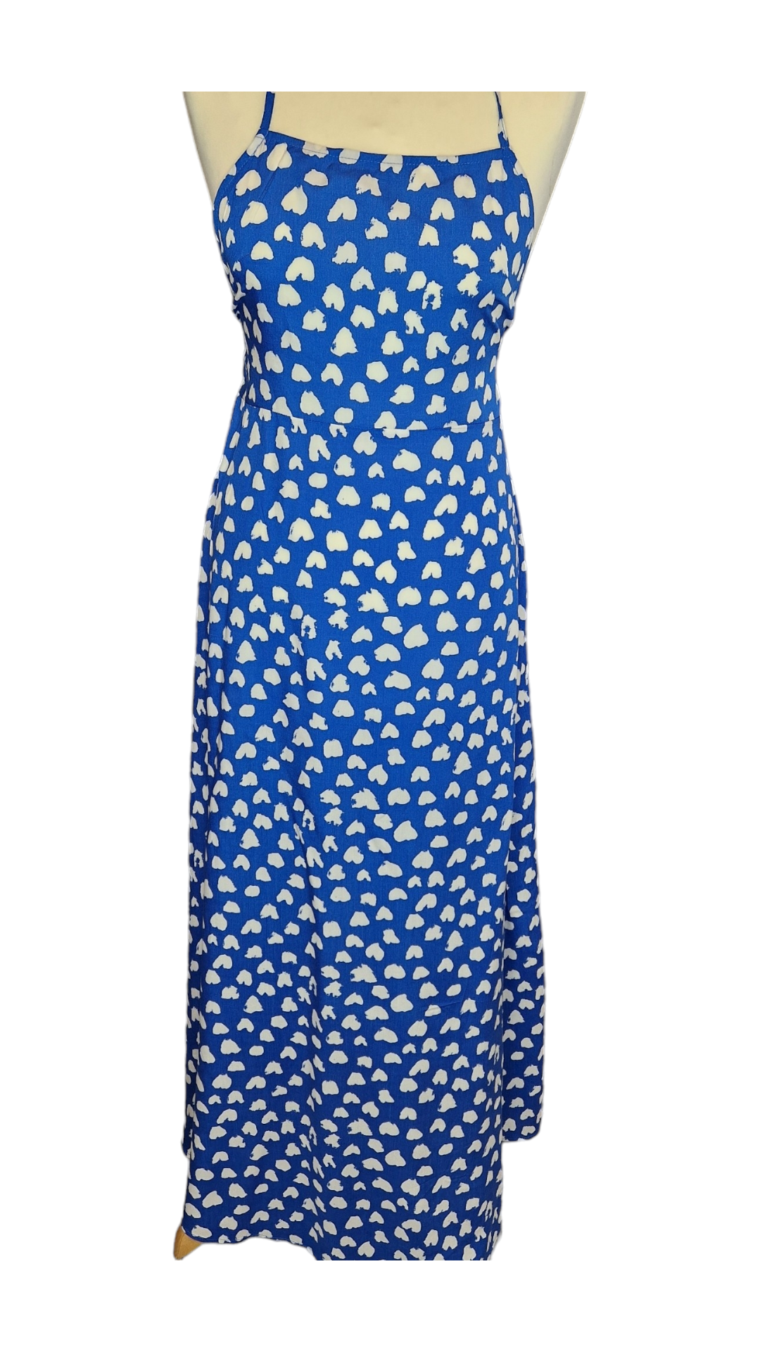 Speckled Print Tie Up Maxi Dress