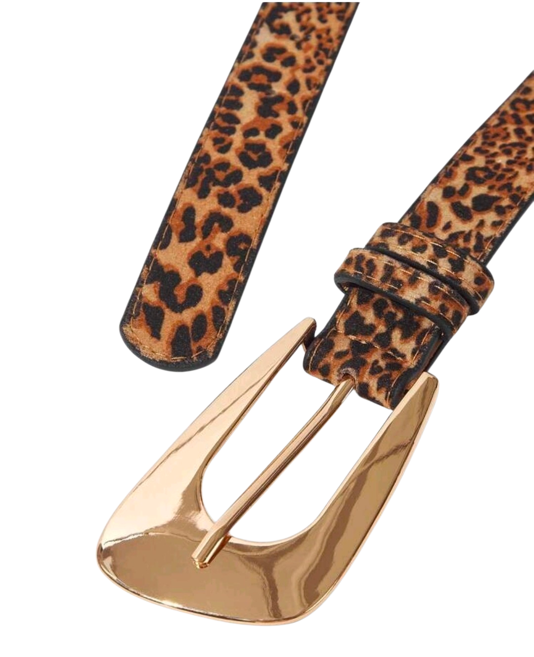 Leopard Print Skinny Waist Belt
