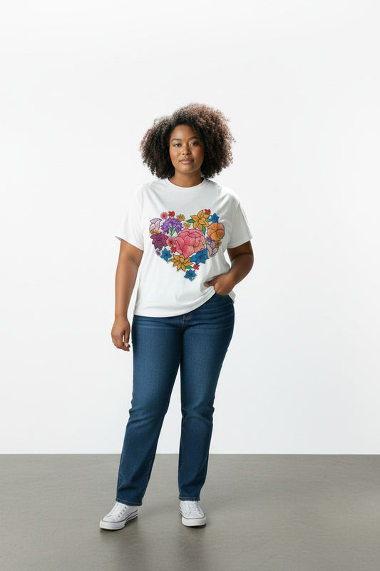 Women's Embroidery T-Shirt | Liel Designs