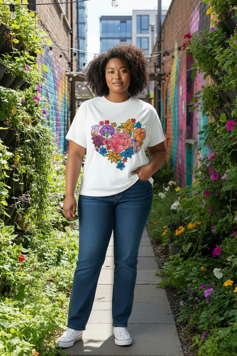 Women's Embroidery T-Shirt | Liel Designs