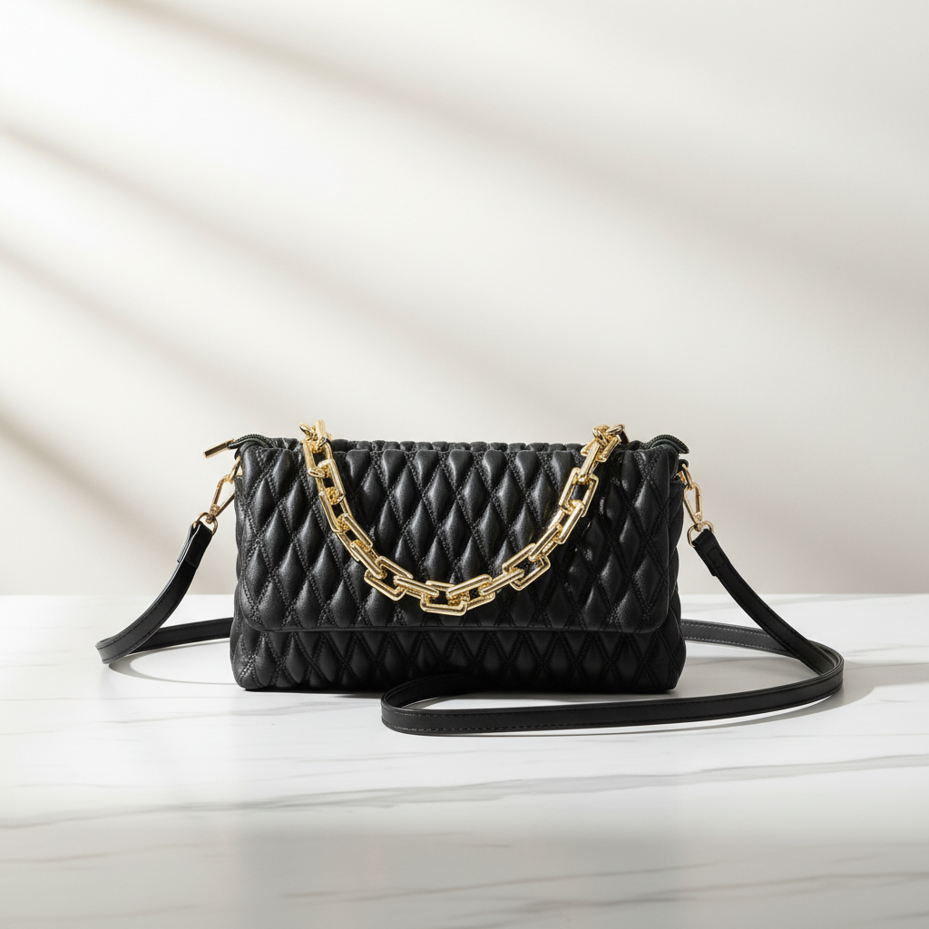 Black Quilted Bag
