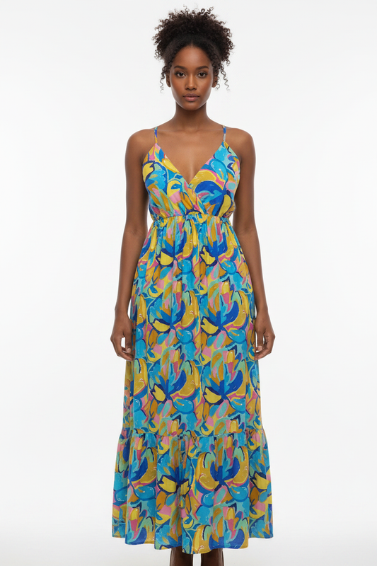 Blue Wrap Dress - Front