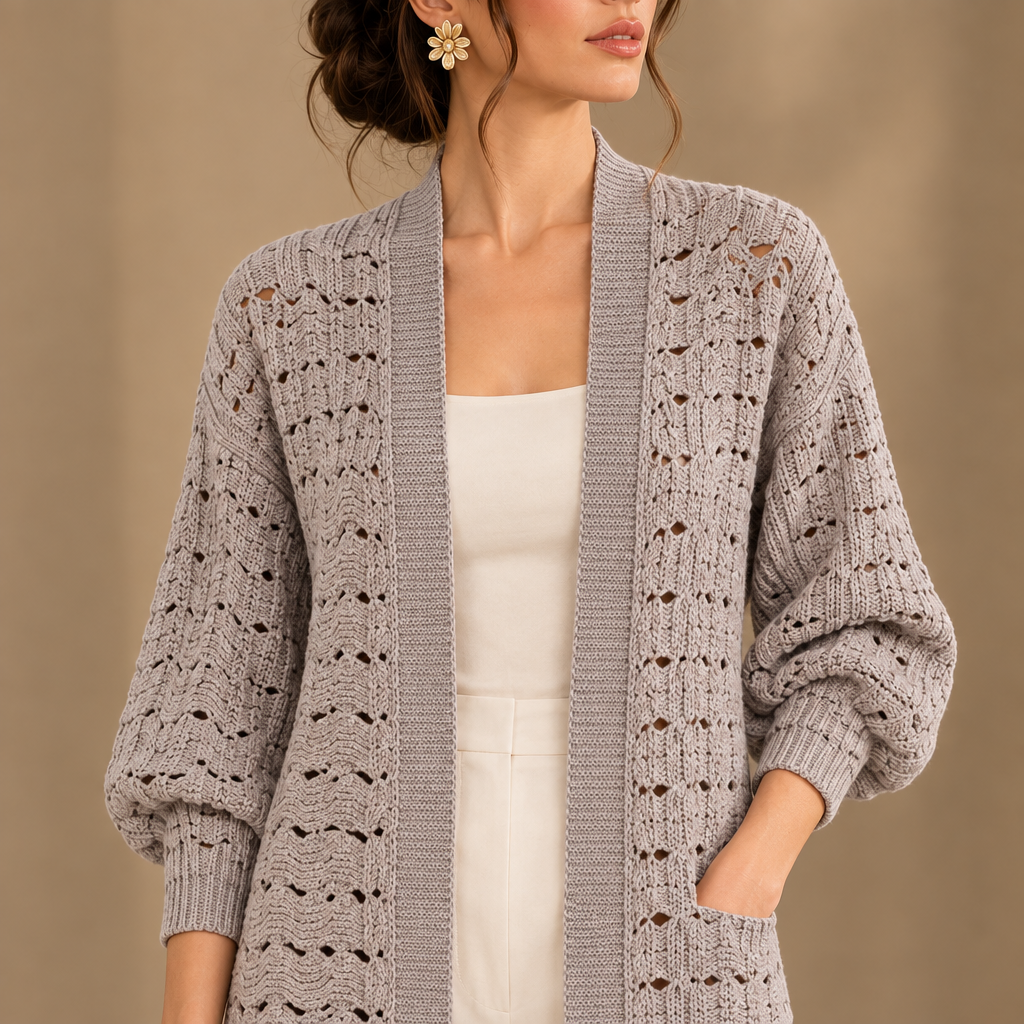 Grey front knit detail