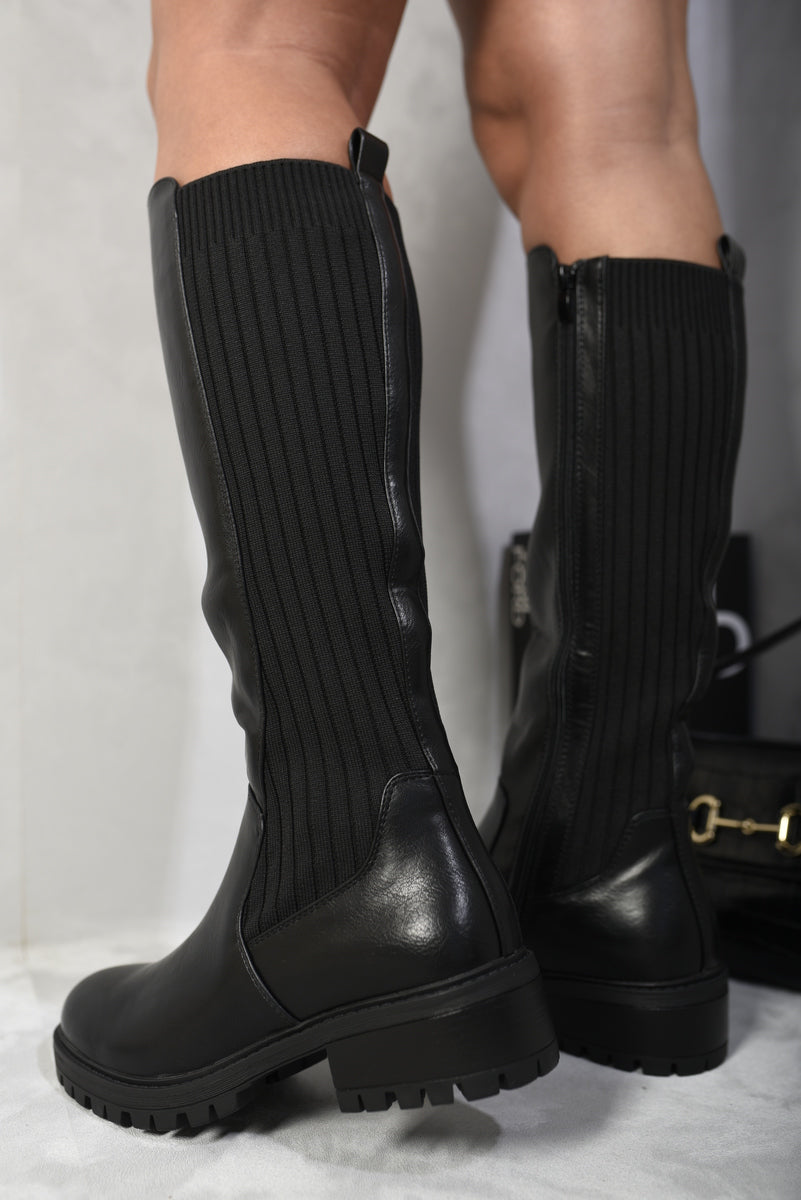 Zip Up Knee High Boots