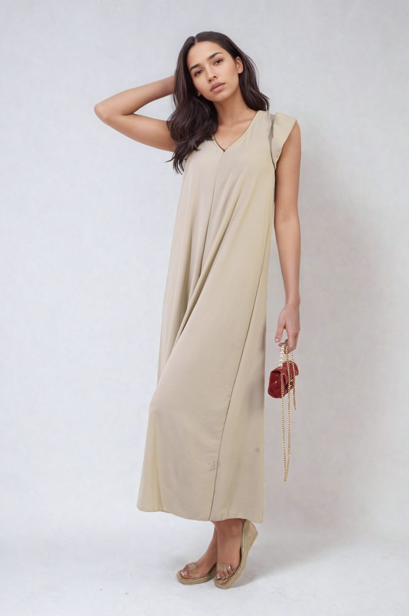 Ruffle Sleeve V-Neck Loose Waist Wide Leg Jumpsuit