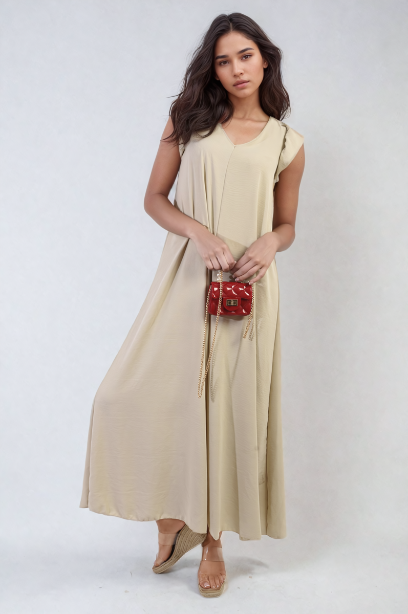 Ruffle Sleeve V-Neck Loose Waist Wide Leg Jumpsuit