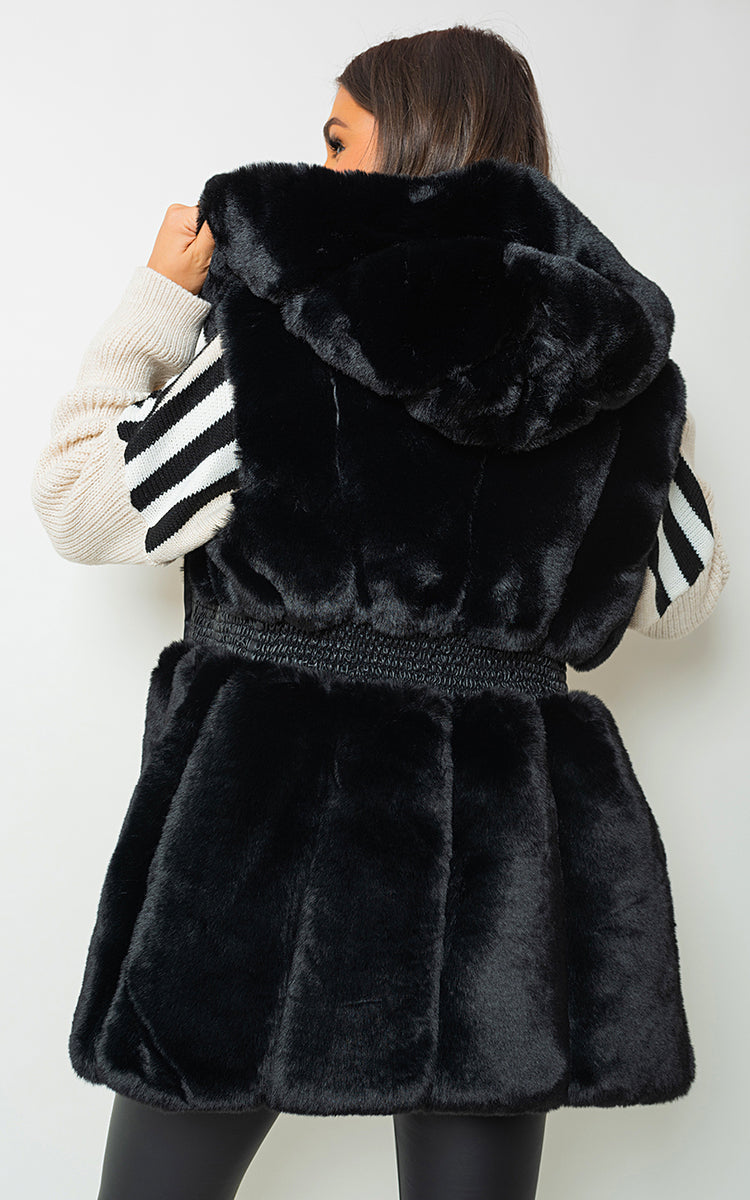 Faux Fur Zip Up Gilet