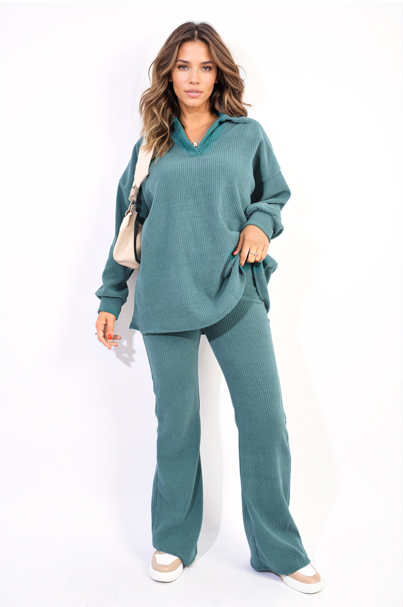 Lieldesigns Collared Long Sleeve & Trouser Co-ord Set