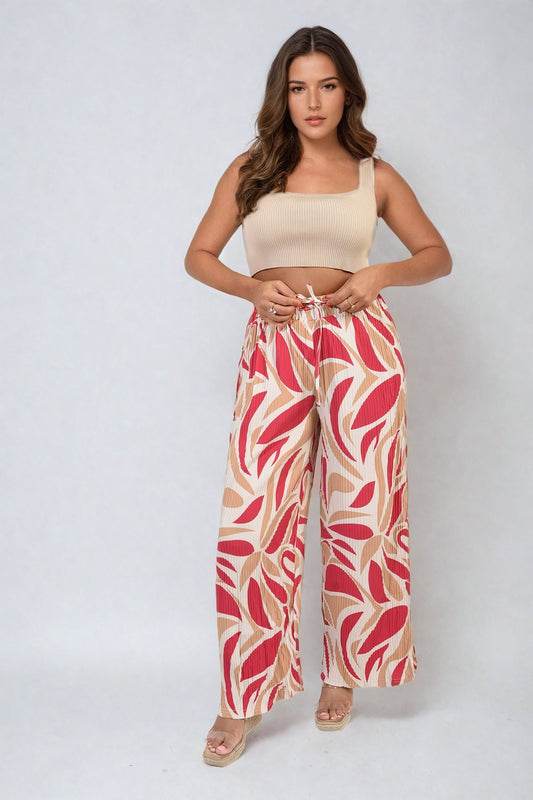 Lieldesigns Abstract Pattern Wide Leg Trousers