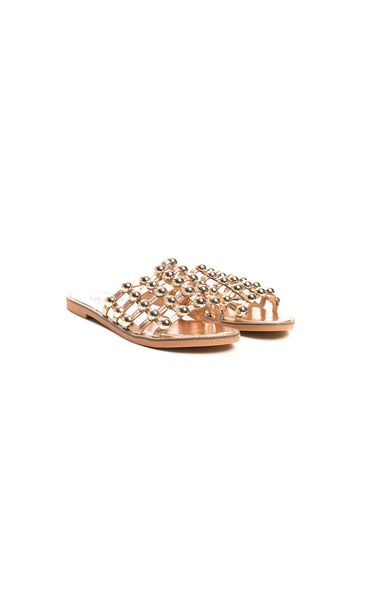 Studded Caged Open Toe Sandals