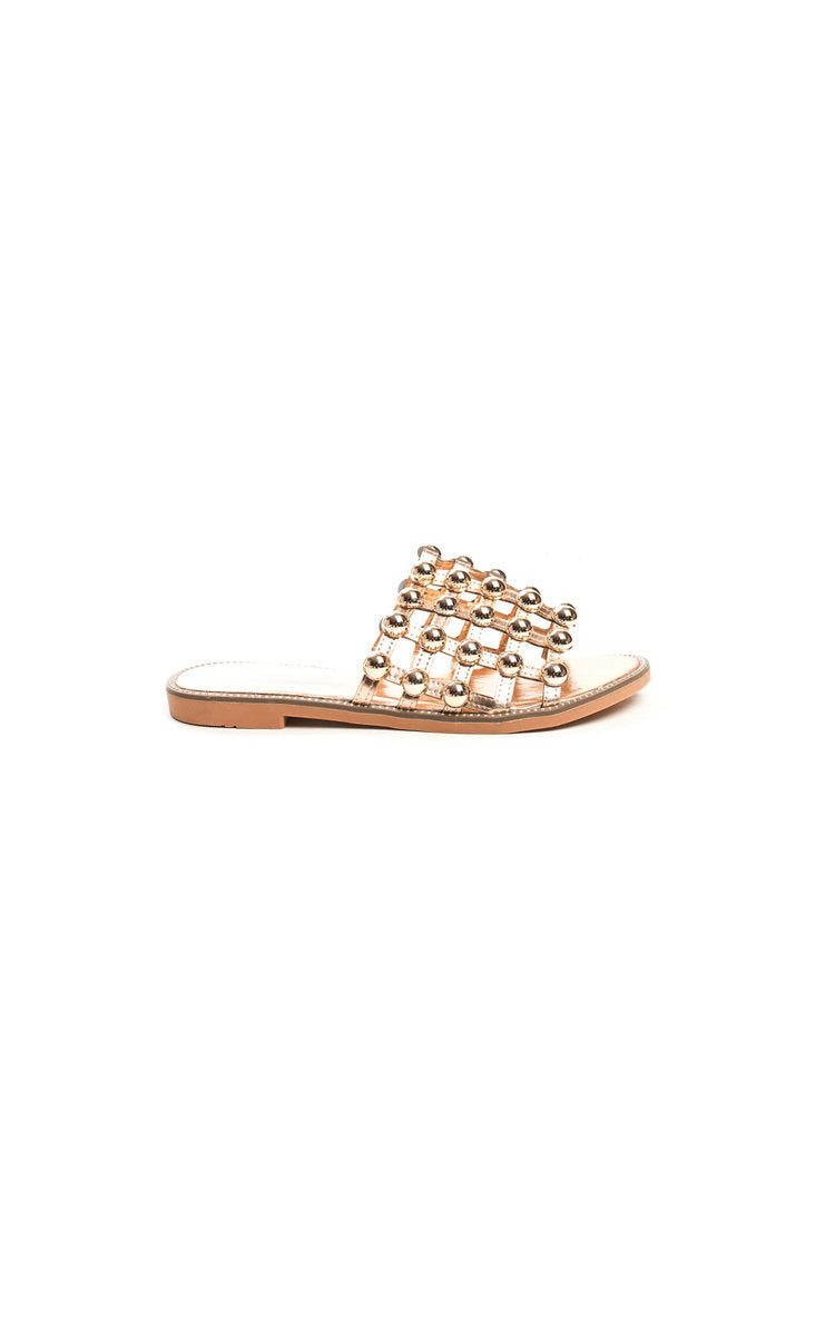 Studded Caged Open Toe Sandals