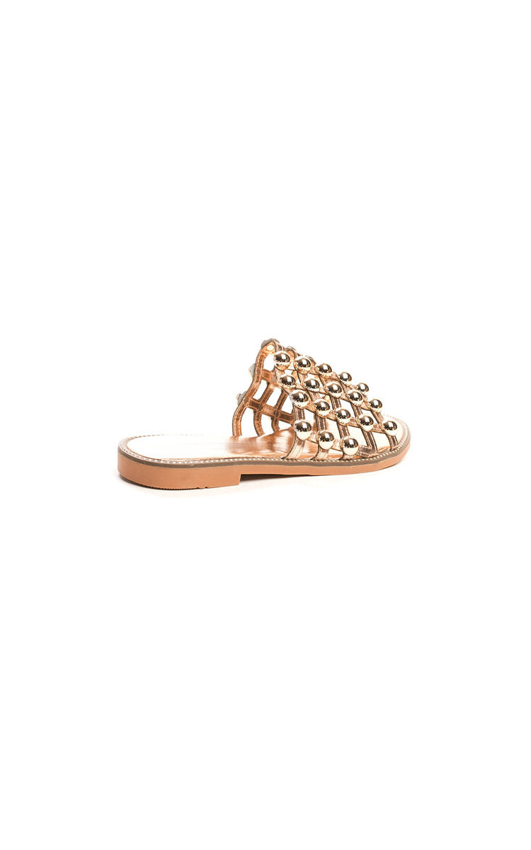 Studded Caged Open Toe Sandals