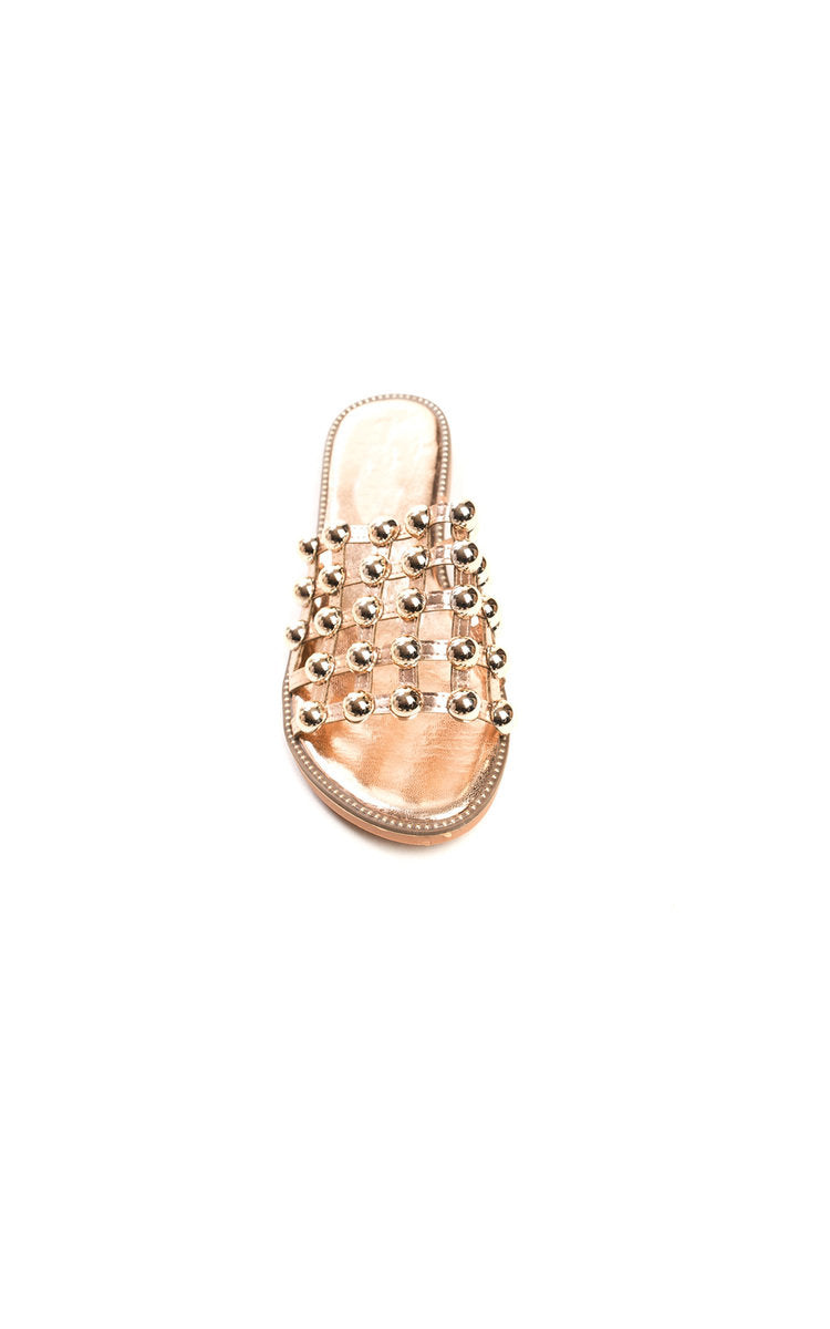 Studded Caged Open Toe Sandals