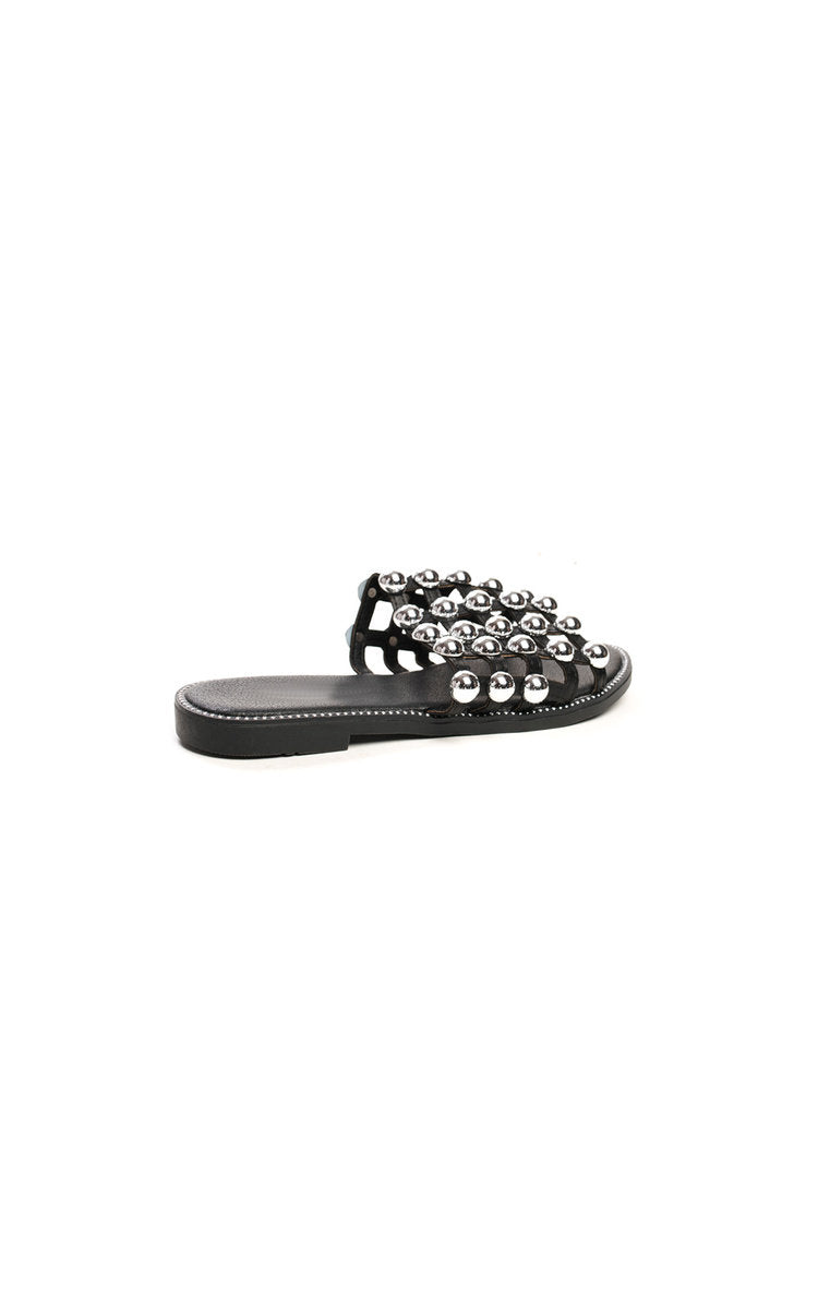 Studded Caged Open Toe Sandals