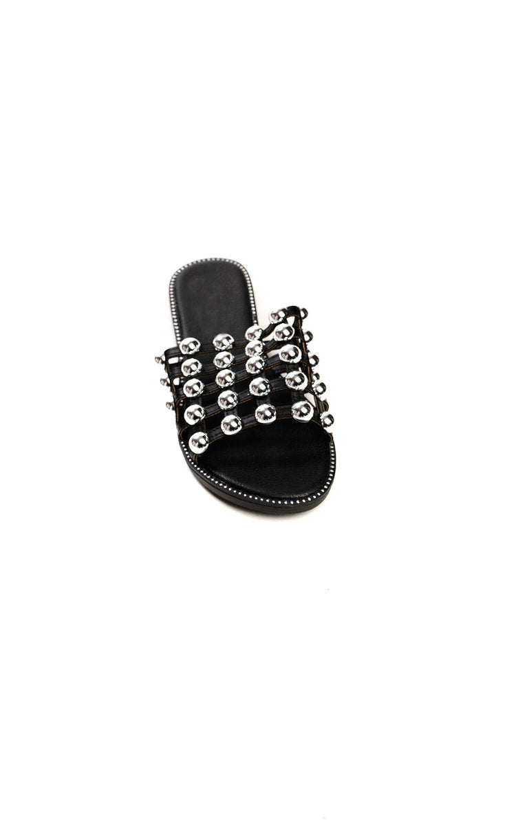 Studded Caged Open Toe Sandals