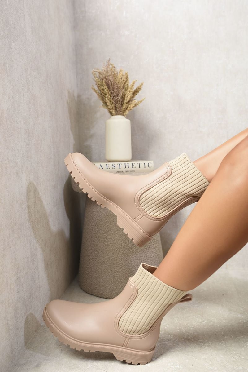 Slip On Platform Ankle Boots