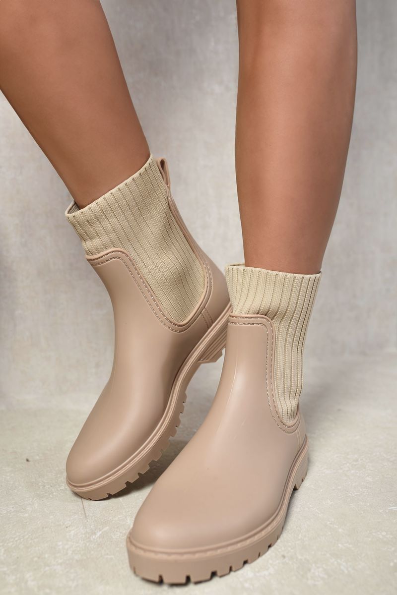 Slip On Platform Ankle Boots