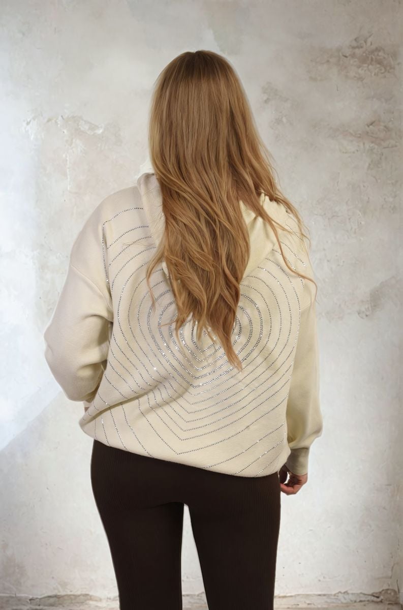 "Women's Long Sleeve Knitted Hoodie with a cozy fit and stylish design."