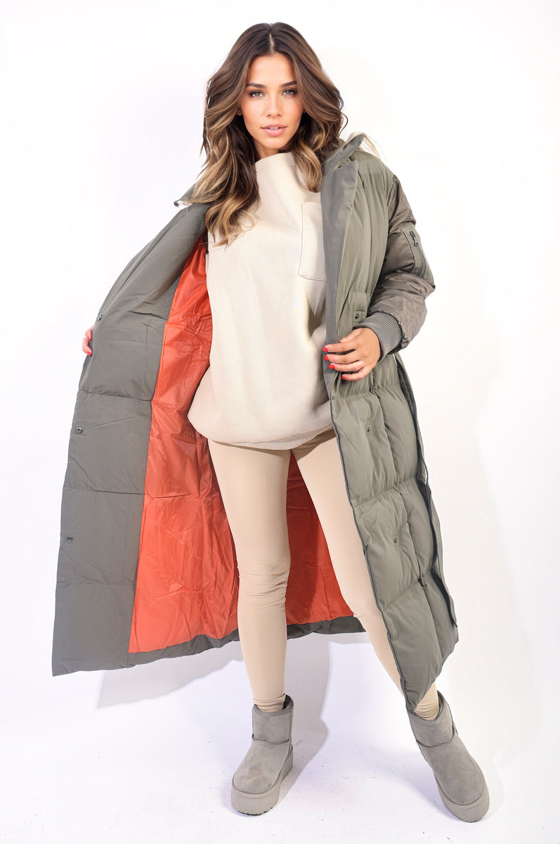 Lieldesigns Long Belted Puffer Coat