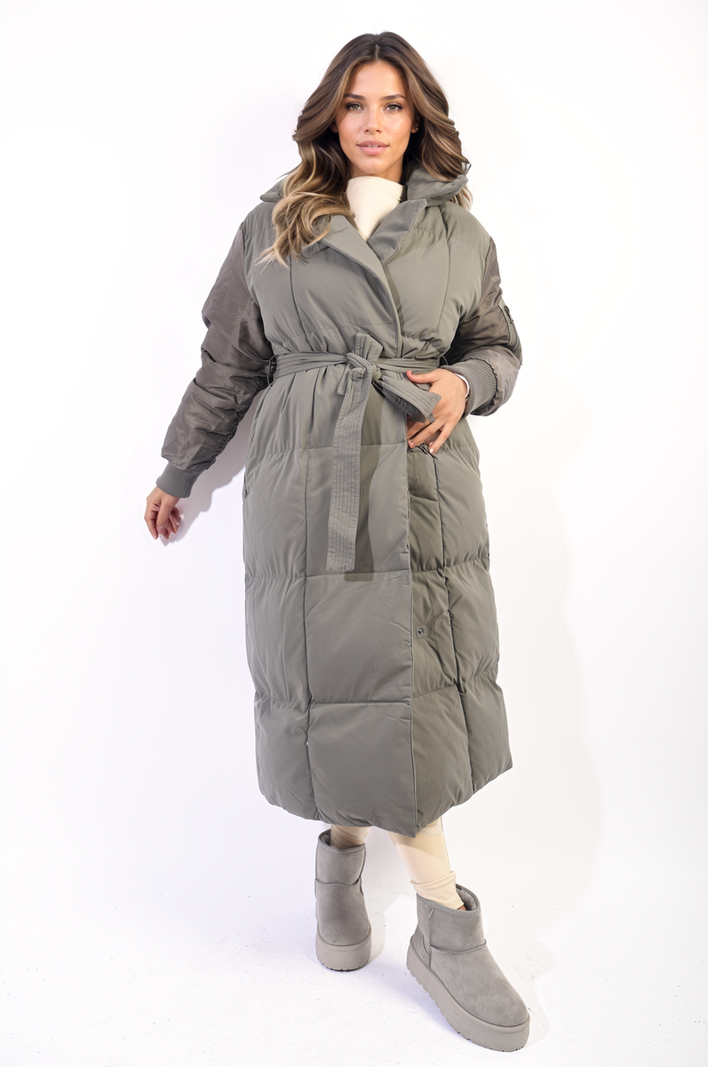 Lieldesigns Long Belted Puffer Coat