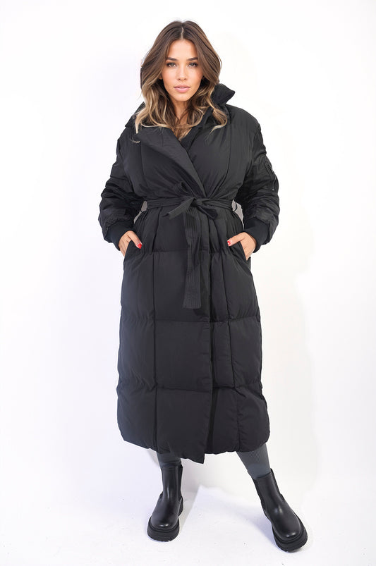 Lieldesigns Long Belted Puffer Coat