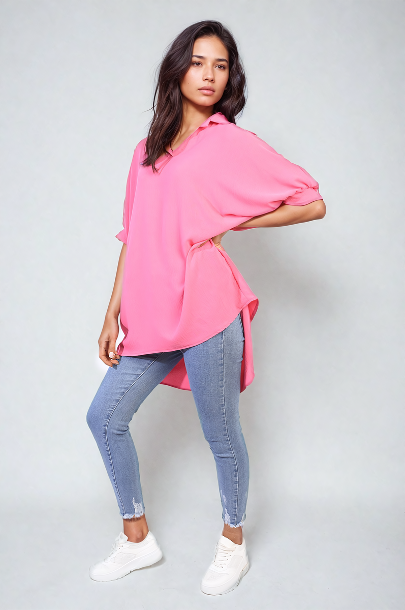 Balloon Sleeve Oversized Top