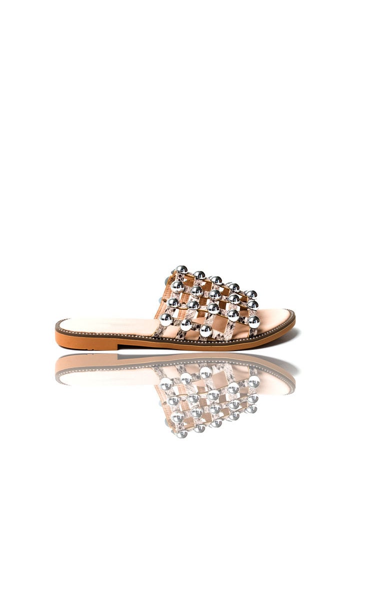 Studded Caged Open Toe Sandals