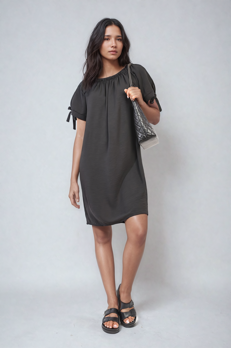 Lieldesigns Knot Cuff Off Shoulder Mini Dress