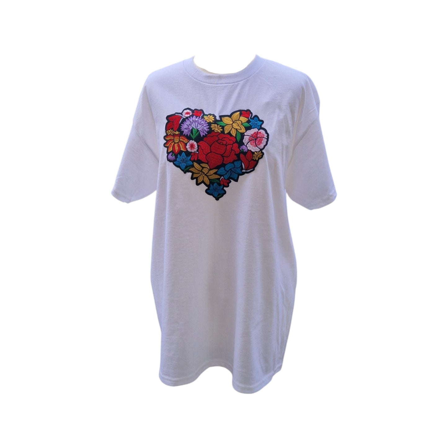 Women's White Embroidery Cotton T-Shirt | Liel Designs